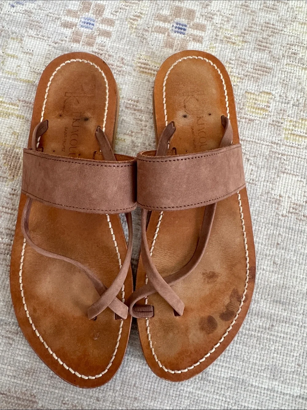 K.Jacques Nehru Brown Leather Sandal Size 40